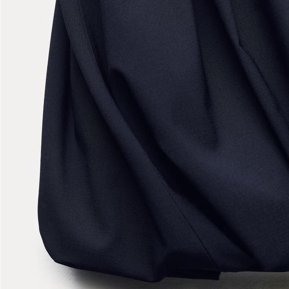 ZARA NAVY BALLOON SKIRT - Picture 8 of 10